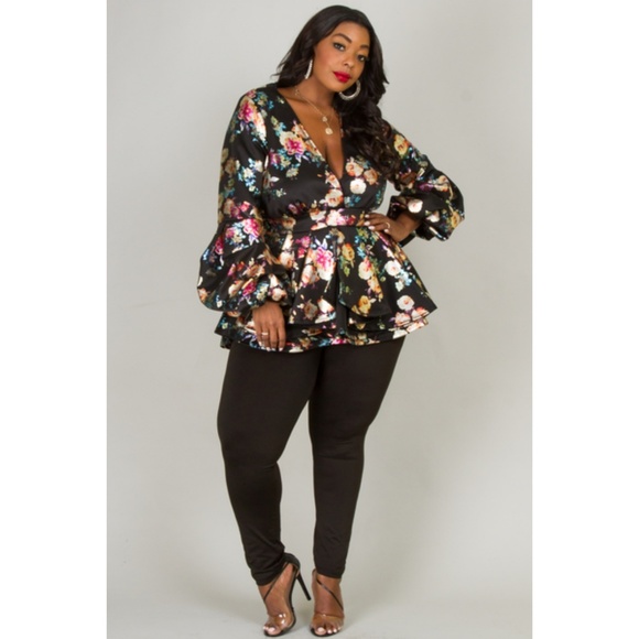 DEEP V-NECK LONG PUFFED OUT SLEEVES AND WAIST SHIN - Picture 4 of 6